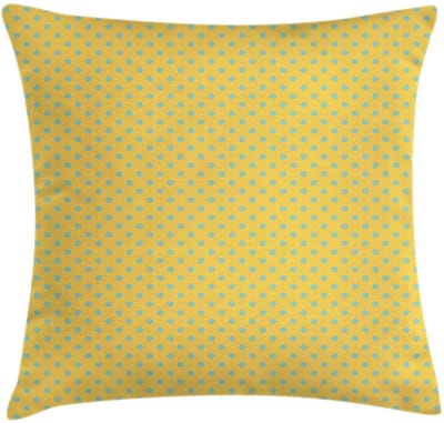 ABAKUHAUS Kussenhoes – Gedrukt aan beide zijden – 60x60 cm – mosterdkleur & amandelgroen