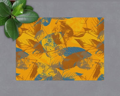 Coloray Vloerbeschermer - Herfstbladeren Vloerbeschermer Bureaustoel - 100x70 cm - Veelkleurig Vloerbeschermer Groot - Vloerbeschermer Bureaustoel Tapijt - Mótif Bureaustoelmat - Rechthoekige Mat - Abstracties Thema