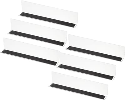 Plankverdelers voor kastorganisatie, 11 x 1,18 x 2,4 acryl magnetische kasten separator keukenkast planken onder bed blokker voor slaapkamer keuken kantoor, helder