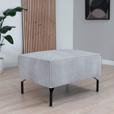 Bronx71® Hocker Kansas ribstof brave me licht grijs