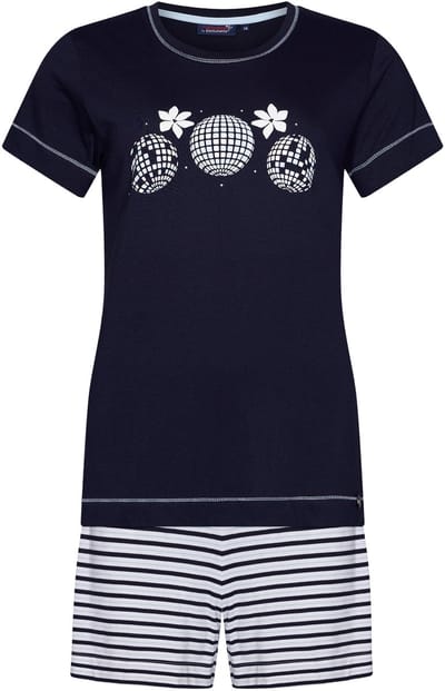Dames Shortama Rebelle - Dancing Queen - Bio Katoen - Blauw - Maat 36