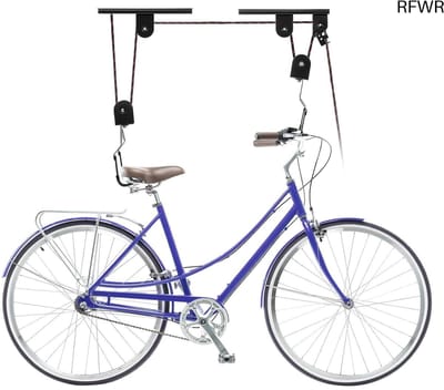 RFWR® Ophangsystemen voor Fietsen met Katrollen en Touwen - Ideaal voor Ruimtes met Hoge Plafonds