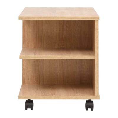 vidaXL - Plankenkast - verrijdbaar - 50x35x42 - cm - eikenkleur