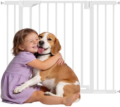 Pawhut Hek voor Huisdieren-Q195 koolstofstaal, ABS-76-103L x 2B x 76H cm-Wit