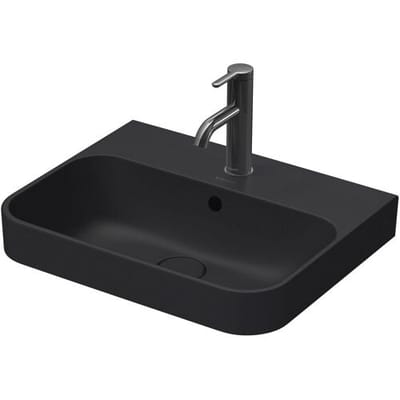 Duravit Happy D.2 Plus countertop sink 50 cm anthracite matt, with overflow, 1 tap hole 2360501300