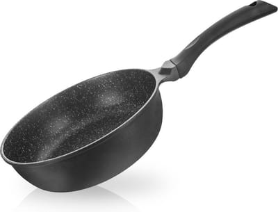 Koekenpan Graniet Diep Hoog GRANDE 28 cm - Multifunctionele Pan voor Vlees - Groenten