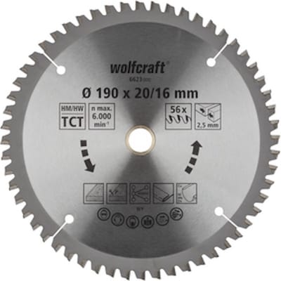 wolfcraft - Cirkelzaagblad - Zaagblad 160 x 20 - Serie lila - 6623000
