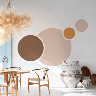 Vooraf gelijmd vliesbehang met gigantische fresco's - ABSTRACT DOTS - 120x90cm