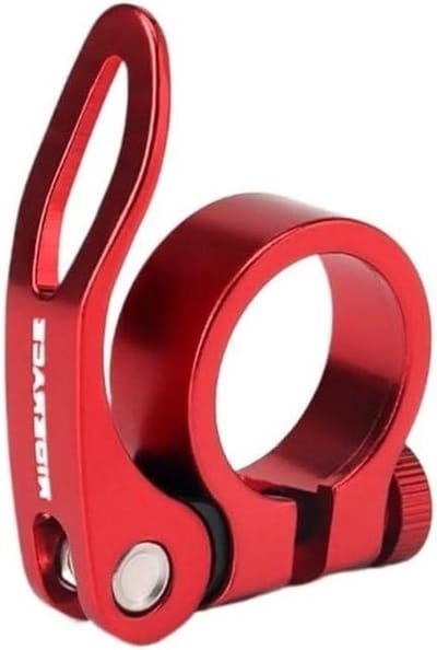 Zadelklem - Fietszadelhouder - Zadel Verstellen - Snelspanner Aluminium - 286/318/349 mm - Rood