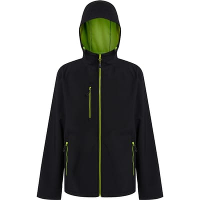 Regatta Heren Navigate 2 Layer Soft Shell Jas (Zwart/Lijkgroen)