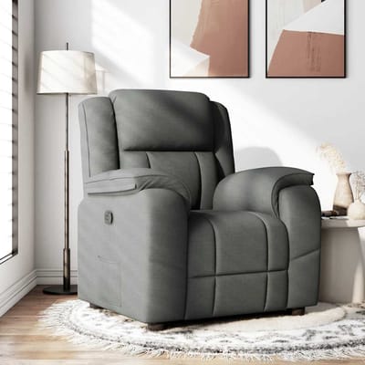 vidaXL - Fauteuil - verstelbaar - stof - donkergrijs