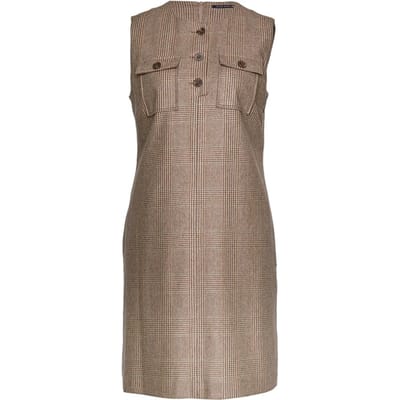 River Woods Slvs Dress Chestpocket Brown Maat: 36 | Mini Jurken Outlet | Dames | Beige