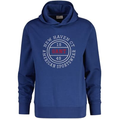 Gant Trui 1949 Sportswear Graphic Hoodie Sweatshirt Vintage Blue / male