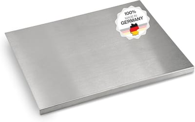 Werkblad Kneedplank - Keukenplaat Bakplank - Kneden Snijden Bakken - Roestvrij Staal - 50x40cm - Zilver
