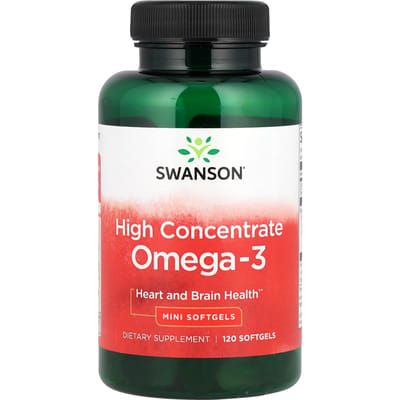 Oméga-3 hautement concentré, 120 mini capsules molles
