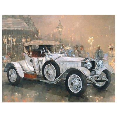 Peinture diamant 5D à faire soi-même, broderie 3D de voiture classique Vintage 20X30CM beige