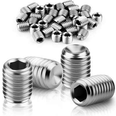 Madenschroeven set - Stelschroeven binnenzeskant - Onderdelen bevestigen - Roestvrij staal 304 - M3 x 8 mm 15 stuks - Zilverkleurig