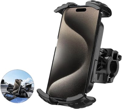 Fiets & Motorfiets Motorfiets Scooter 360° Draaibare Universele Mobiele Telefoonhouder Montagebeugel Stevige Grip Stevig Vergrendeld