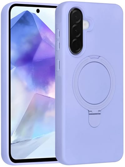 Backcover Hoesje Geschikt voor: Samsung Galaxy A56 Volledig Dekkende Schokbestendige Siliconen Backcover met Ringstandaard – 360° Bescherming - Lila