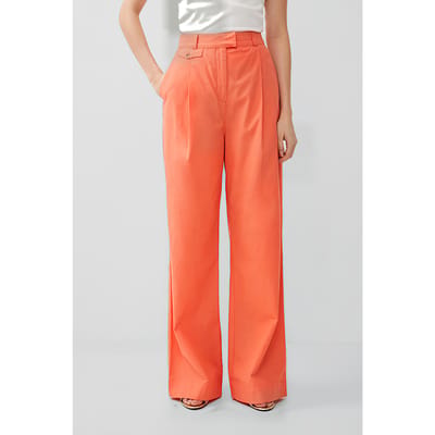 French Connection Alania City Trouser Red Size: 14 | Straight Pants Outlet | Dames | Oranje