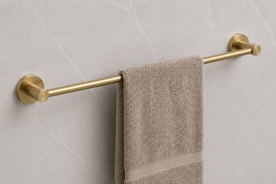 Blue Label Facet - Handdoekhouder / Handdoekrek 60 cm - Geborsteld Goud - Wandmontage - Badkamer