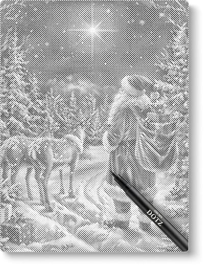 Kerstman Met Rendieren | Dot painting | 30x40cm | Dot painting | Oh My Dotz | Dots stippen | Diamond painting & Schilderen op nummer alternatief | Happy hobby