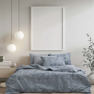 L&G - %100 Katoen Dekbedovertrekset - Eenpersoons - 1 x 140x200 cm dekbedovertrek + 1 x kussensloop 60x70 cm - Beddengoedset - Bedovertrek - Kai Slate
