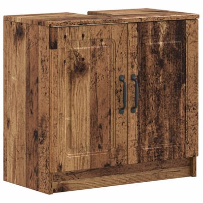 vidaXL - Wastafel - kabinet - voor - de - badkamer - UTRECHT - Oud - hout