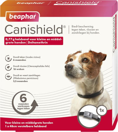Beaphar Canishield Parasietenband Hond - Anti vlooien en tekenmiddel - per stuk S/M
