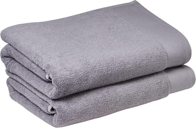 Set van 2 douchehanddoeken - Badhanddoeken katoen - Dagelijks gebruik - Extra zacht absorberend - 140 x 70 cm - Antraciet