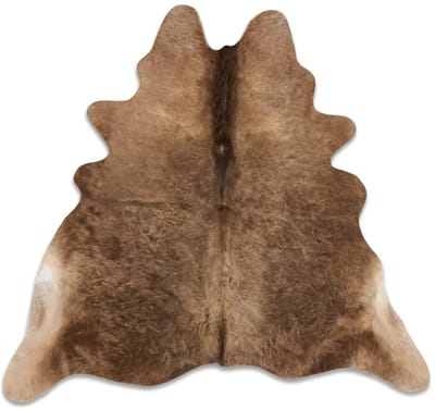 Koeienhuid Vloerkleed - Donker Taupe - 220 x 200 cm - Koeienkleed / Koeienvel / Dierenvel / Dierenhuid / Koehuid Tapijt - incl. 4 onderzetters