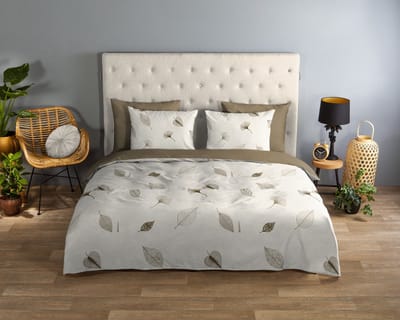 Good Morning dekbedovertrek veren - 1 persoons 140x200/220 cm - Ecru - 100% Katoen renforc�