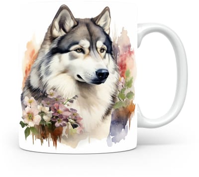 Mok Malamute Beker voor koffie of tas voor thee, cadeau voor dierenliefhebbers, moeder, vader, collega, vriend, vriendin, kantoor, opa, oma, hond, kerst, sinterklaas, verjaardag