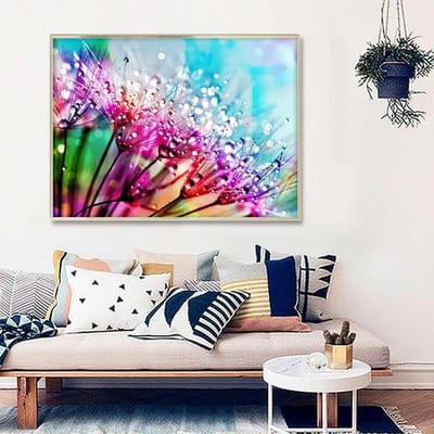Diamant borduurwerk bloemen kruissteek diamant schilderij waterdruppels 20X30CM blue