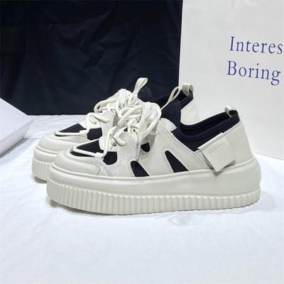 Dikke Zool Mesh Witte Schoenen Dames Lente Nieuw Koreaanse Stijl Casual Alles-match Ademende Sportschoenen 40