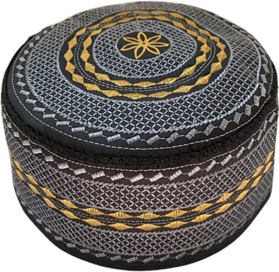 Bovista Kufi - Gebedshoed - Islam - Alhamdulillah - Islamitische Kleding - Moslim Kleding - Grijs