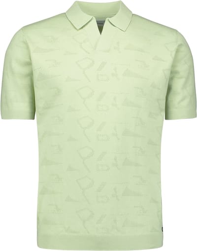 No Excess Pullover short sleeve polo jacquard green