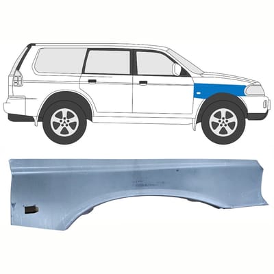 Reparatiepaneel voorspatbord voor Mitsubishi Pajero Sport 1996-2008 / Rechts
