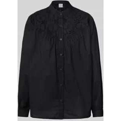 Relaxed fit blouse met ajourpatroon