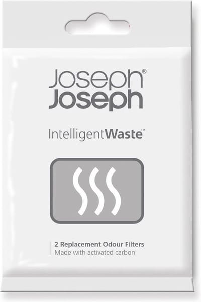 Joseph Joseph Vervangende Geurfilters Intelligent Waste – Actieve Koolstoffilters voor Totem, Titan & Stack Afvalsystemen - 2 Pack