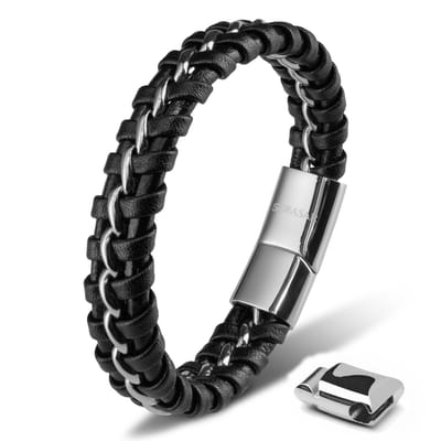 SERASAR Armband Cadeau voor Hem [Joy] - Zilver 23cm - Onvergetelijk Cadeau voor Hem