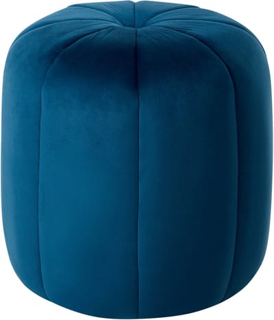 SELBY - Poef - Blauw - Fluweel