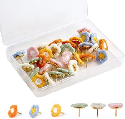 Solidchoice - Decoratieve Bloem Push Pins voor Muur en Kurkbord, Set van 30