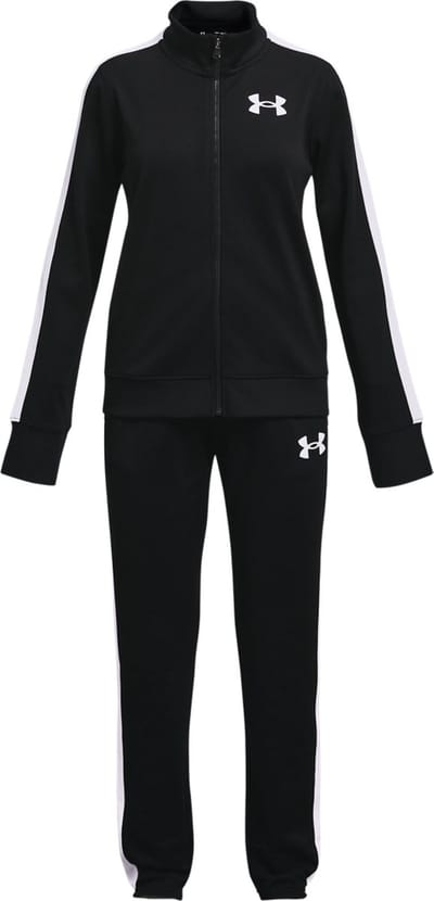 Under Armour UA Rival Knit Track Suit-BLK Meisjes Trainingspak - Zwart - Wit