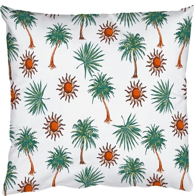 Sierkussens - Kussentjes Woonkamer - 50x50 cm - Kust - Palmbomen - Zon - Groen