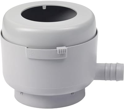 Famanu – Vulautomaat DN 70-100 mm - grijs - inclusief filterinzet - duurzaam - geschikt voor regentonnen of wateropslag