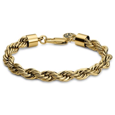 Essentials | 8 mm Goudkleurige Armband met Gedraaide Schakels