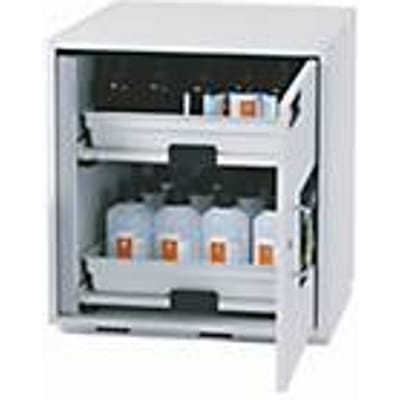 Zure en alkalische onderkast asecos SL-CLASSIC-UB, scharnierende deur, aanslag rechts, voorkant lichtgrijs, B 590 x D 570 x H 600 mm