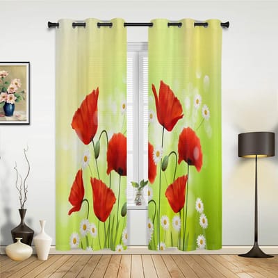 Bloemen Plank Muur Decoratieve Raamgordijnen Woonkamer Keuken Modern Huisdecor Slaapkamer Behandeling Gordijnen 2 Panelen W50H130(CM)x2&Hook beige