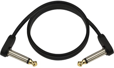 D'Addario PW-FPRR-02 Flat Patch Cable Flat patchkabel voor gitaar/bas, 2ft Right Angle, Single PK